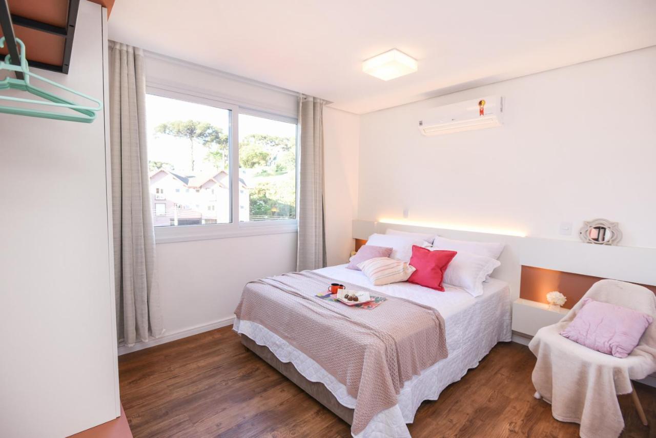 Rosa Apartamento Centro Victória Blue e Green Gramado Exterior foto