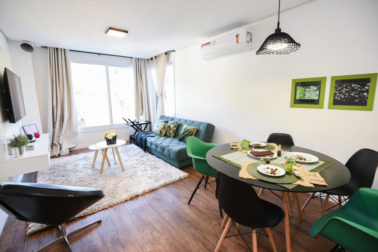 Rosa Apartamento Centro Victória Blue e Green Gramado Exterior foto